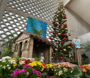 Presépio da Matriz traz réplica da primeira igreja